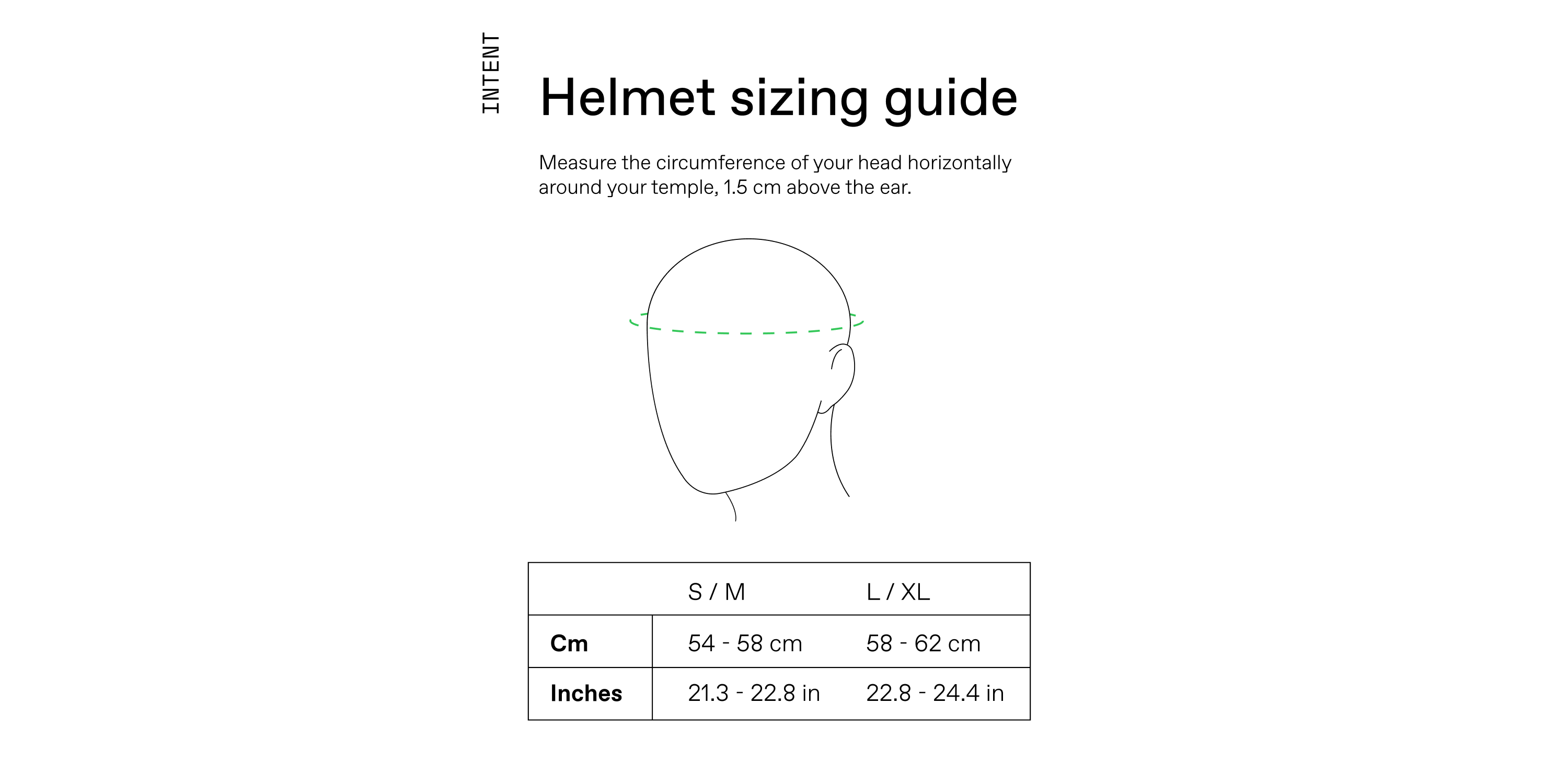 Intent Helmet Sizing
